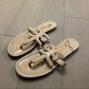 Sam Edelman patent leather Tan sandals size 7.5